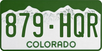 CO license plate 879HQR