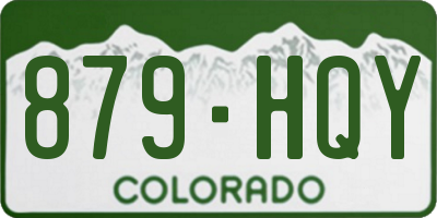 CO license plate 879HQY
