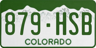CO license plate 879HSB