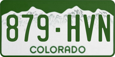 CO license plate 879HVN