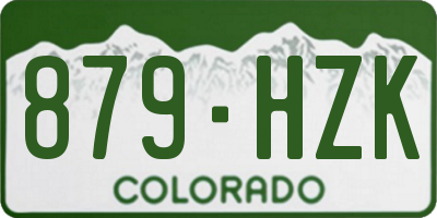 CO license plate 879HZK