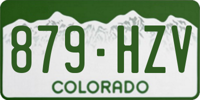 CO license plate 879HZV