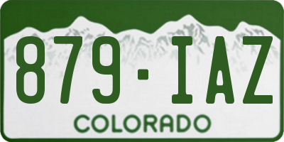 CO license plate 879IAZ