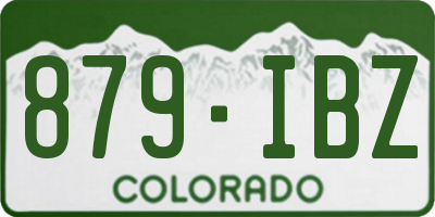 CO license plate 879IBZ