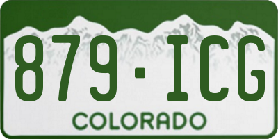 CO license plate 879ICG