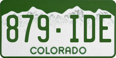 CO license plate 879IDE