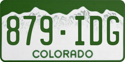 CO license plate 879IDG