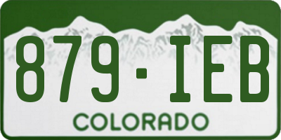 CO license plate 879IEB