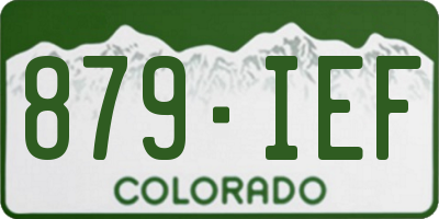 CO license plate 879IEF