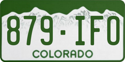 CO license plate 879IFO