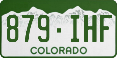 CO license plate 879IHF