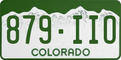 CO license plate 879IIO