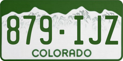 CO license plate 879IJZ