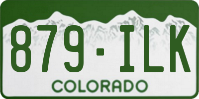 CO license plate 879ILK