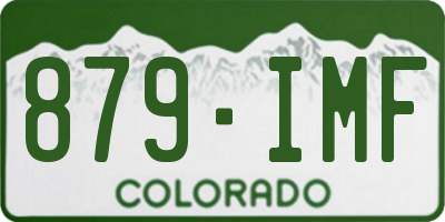 CO license plate 879IMF