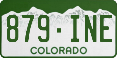 CO license plate 879INE