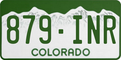 CO license plate 879INR
