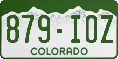 CO license plate 879IOZ