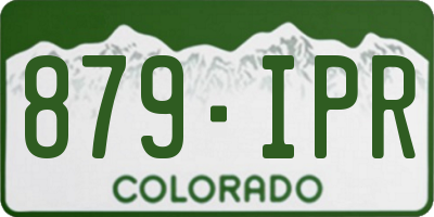 CO license plate 879IPR