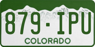CO license plate 879IPU