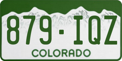 CO license plate 879IQZ
