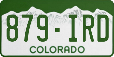 CO license plate 879IRD