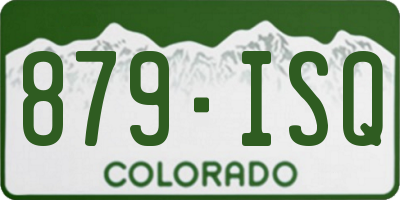 CO license plate 879ISQ