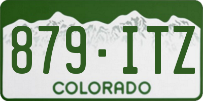 CO license plate 879ITZ