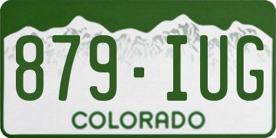 CO license plate 879IUG