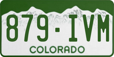 CO license plate 879IVM
