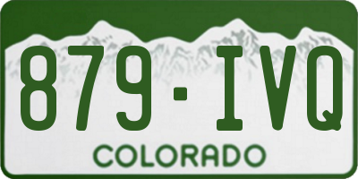 CO license plate 879IVQ
