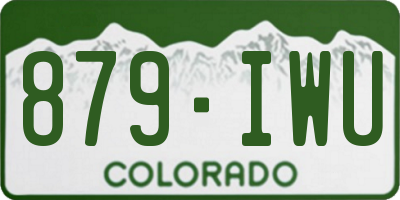 CO license plate 879IWU