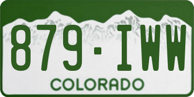 CO license plate 879IWW