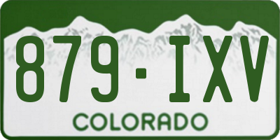 CO license plate 879IXV