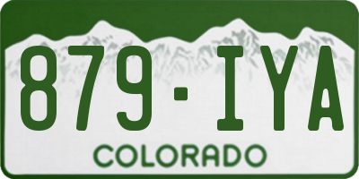 CO license plate 879IYA