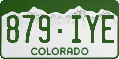 CO license plate 879IYE
