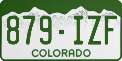 CO license plate 879IZF
