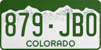 CO license plate 879JBO