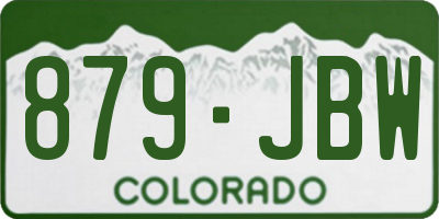 CO license plate 879JBW