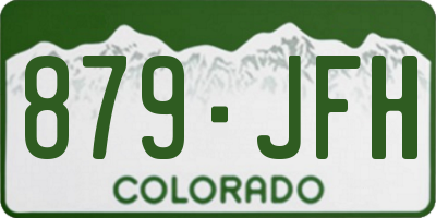 CO license plate 879JFH