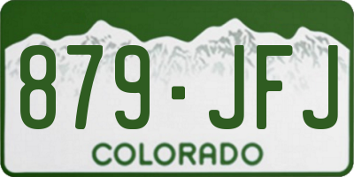 CO license plate 879JFJ