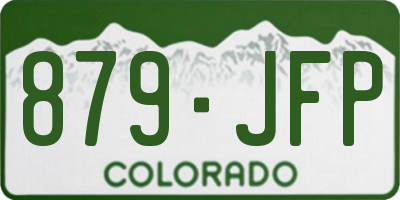 CO license plate 879JFP