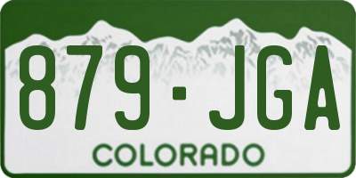 CO license plate 879JGA