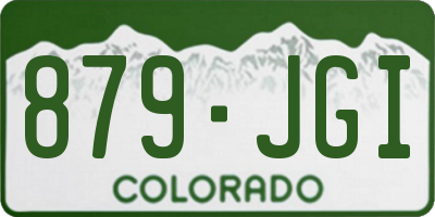 CO license plate 879JGI