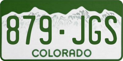 CO license plate 879JGS