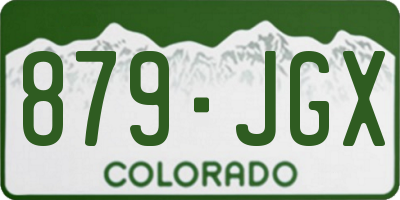 CO license plate 879JGX