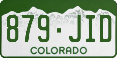 CO license plate 879JID