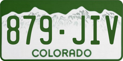 CO license plate 879JIV