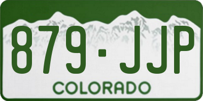 CO license plate 879JJP