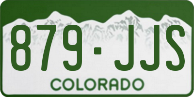 CO license plate 879JJS